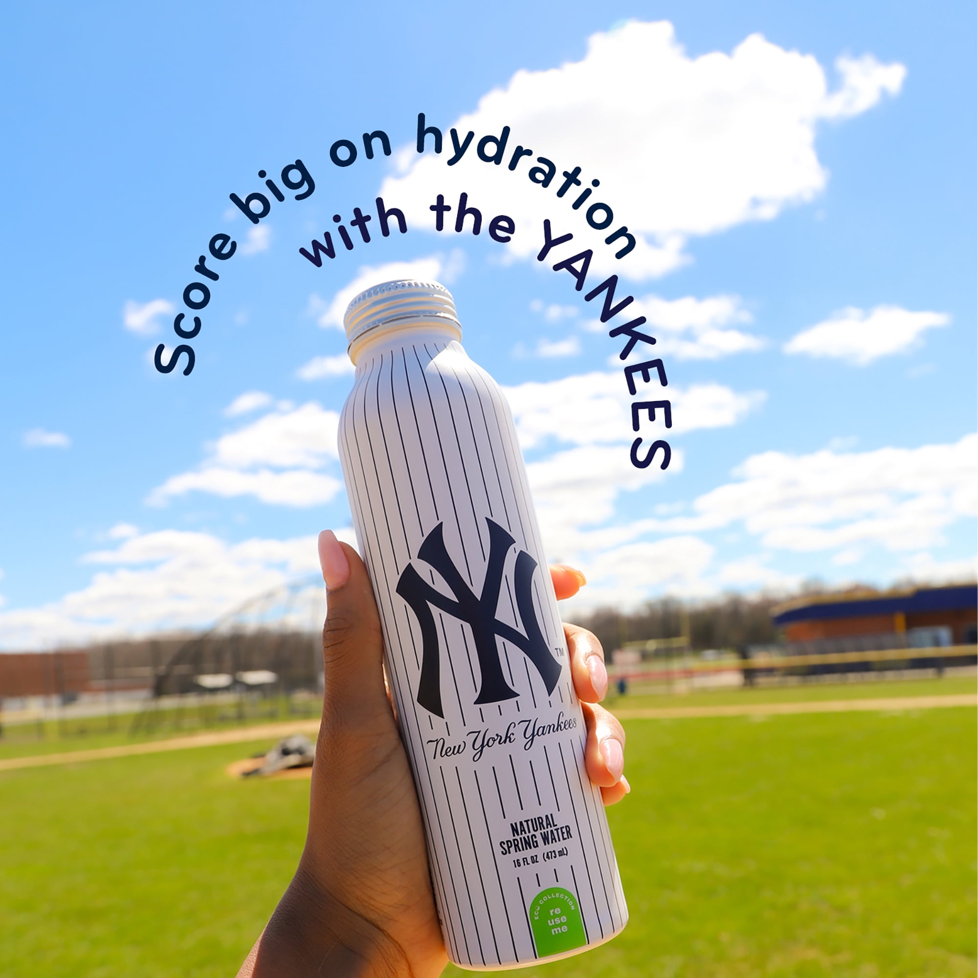 Sports Water Yankees Aluminum Water Bottle, Bottled Water, 12 X 16.9 oz