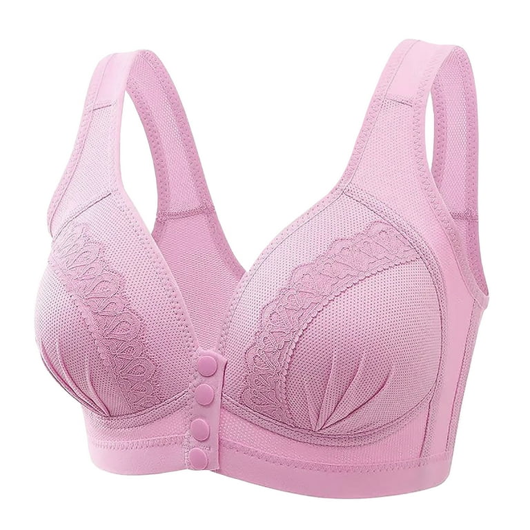 Penkiiy Women Bras Woman Sexy Ladies Bra Without Steel Rings Medium Cup  Large Size Breathable Gathered Underwear Daily Bra Without Steel Ring Pink