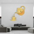 thumbnail image 3 of 3 Piezas DIY Acrílico de Café Tetera 3D Reloj de Pared Cocina Relojes de Pared Sala de Estar Comedor Decoración del Hogar Reloj, 3 of 5