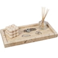 thumbnail image 5 of happimess Luxe Stone 12" x 6" Classic Minimalist Rectangular Marble Bathroom Countertop Tray, Travertine, TRY4001A, 5 of 5