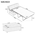 Euroco 61" Folding Ottoman Sleeper Bed with Mattress Convertible Bed
