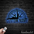 thumbnail image 4 of Handmadetneonsign Nautical Compass Metal Wall Art Light, Compass Metal Sign Wall Decor, Home Metal Decor 57921, 4 of 5
