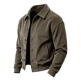thumbnail image 2 of CCRFTGI Men's Vintage Jacket Casual Spring Fall Lapel Collar Button Coat with Front Pocket Khaki M, 2 of 4