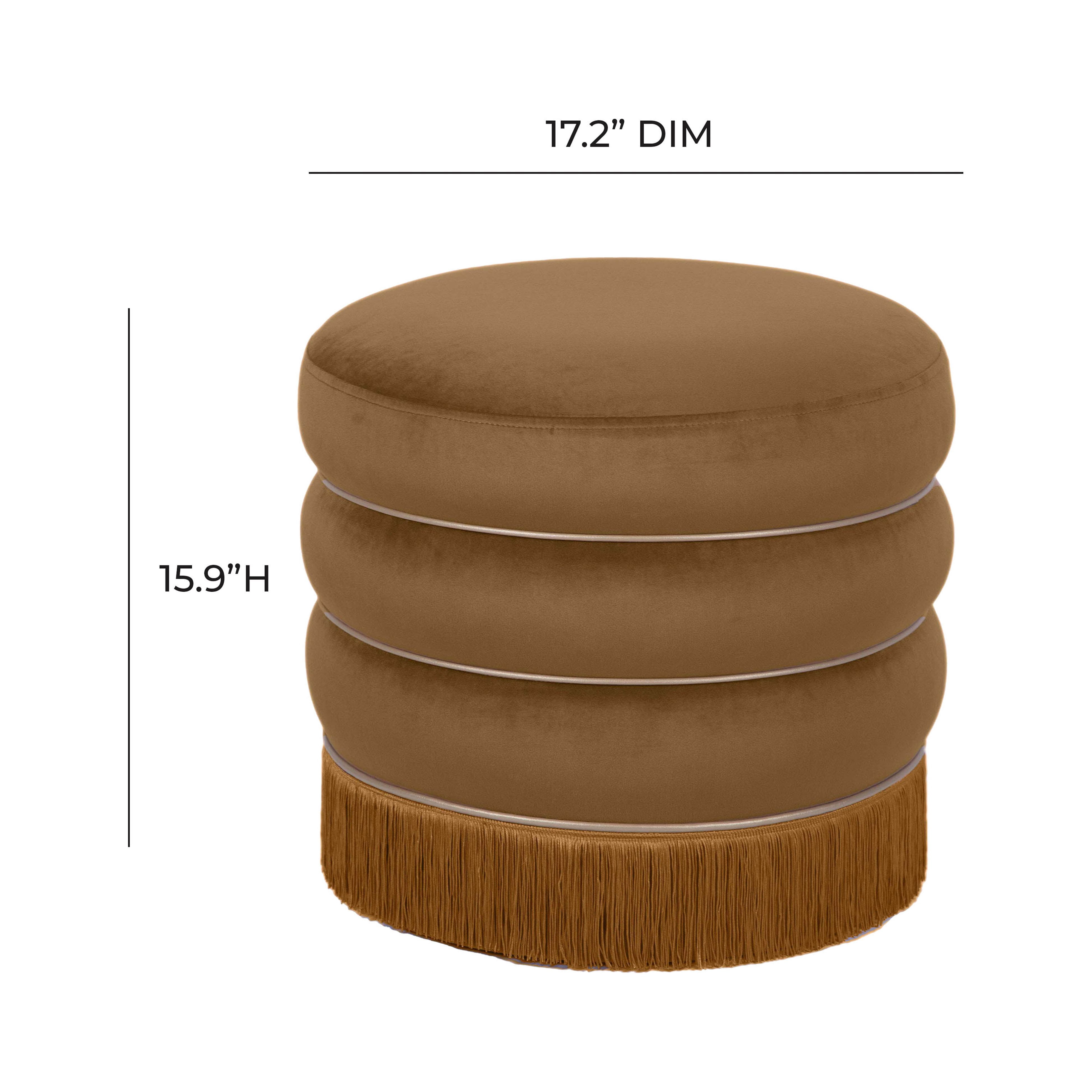 Lakka Chocolate Velvet Ottoman