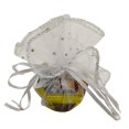 thumbnail image 1 of 100 bolsas de regalo Ankirol de organza, color blanco transparente, con cordón, 26 cm, 1 of 6