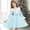 Light Blue, variant on JUSLIO Dresses for Girls Bow Dresses Casual Long Sleeve Dress Size 6