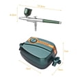 thumbnail image 2 of Multi-functional Airbrush Kit with Compressor Handheld Air Brush Set Dual-Action 5-level Adjustable Pressure Max.25PSI with 3pcs Paint Cups for Painting Craft Model Coloring Nail Art Make, 2 of 7