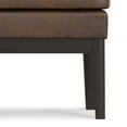 thumbnail image 4 of Rectangle Ottoman Bench - 45" Wide Vegan Leather Footrest - Distressed Brown, 4 of 9