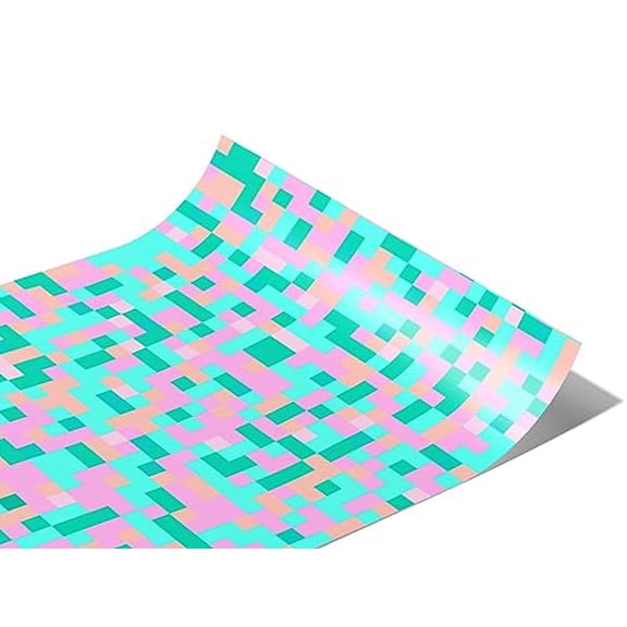 Rwraps Pink Pixel Vanilla Ice Matte Vinyl Film Wrap 59in x 13ft Vinyl Vehicle Car Film Sheet Roll
