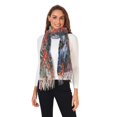 thumbnail image 2 of FORMRS Womens Scarf Winter Soft Long Big Warm Shawls Wrap Tassel Scarves, Red Vibrant Flowers, 2 of 9