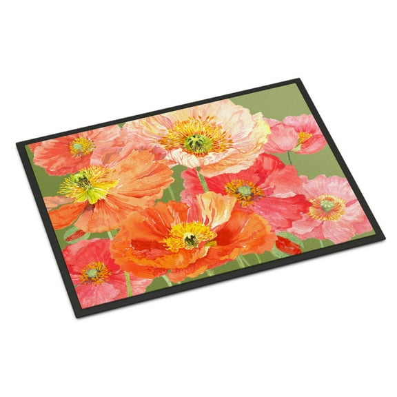 Poppies by Anne Searle Doormat 18x27