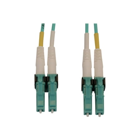 UPC: 0037332272805 | Tripp Lite 400G Multimode 50/125 OM4 Switchable Fiber Optic Cable (Duplex LC-PC M/M) LSZH Aqua 2 m (6.6 ft.)