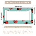 thumbnail image 3 of 1 Pcs Ladybugs License Plate Frame, License Plate Cover for Car Decorative Parts, Aluminum License Plate Bracket Holder Rust-Proof Weather-Proof for US Standard Car, 3 of 9