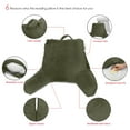 thumbnail image 2 of Nestl Reading Pillow, Backrest Pillows with Arms, Plush Back Pillow, Shredded Memory Foam Bed Rest Pillow, Medium, Olive Green, 2 of 7