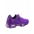 thumbnail image 2 of Flow-19 Stretch Elastic Mesh Lace Up Rubber Air Bubble Cushion Fashion Sneaker ( Purple, 5), 2 of 2