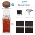thumbnail image 3 of Juego de tarros de especias Yangbaga de vidrio de 120 ml con tapa de madera, 24 unidades con etiquetas, 3 of 9
