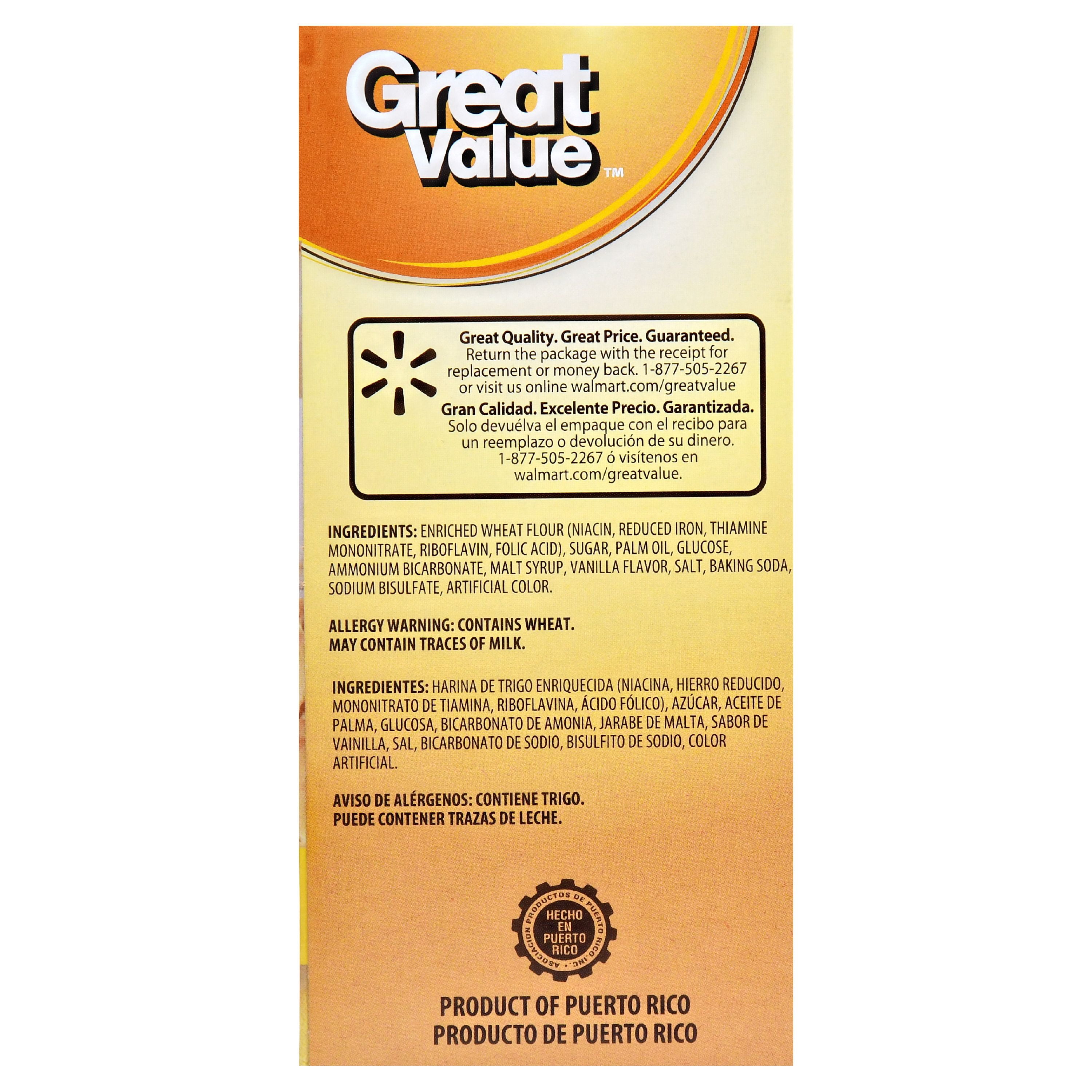 Great Value Vanilla Crackers, 9oz Box
