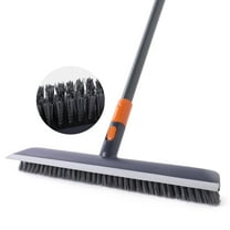 CLEANHOME Squeegee Push Broom – Water-Removing Scraper with Adjustable Handle for Tile/Hard-Floor Cleaning in Garage, Deck, Bathroom & Kitchen