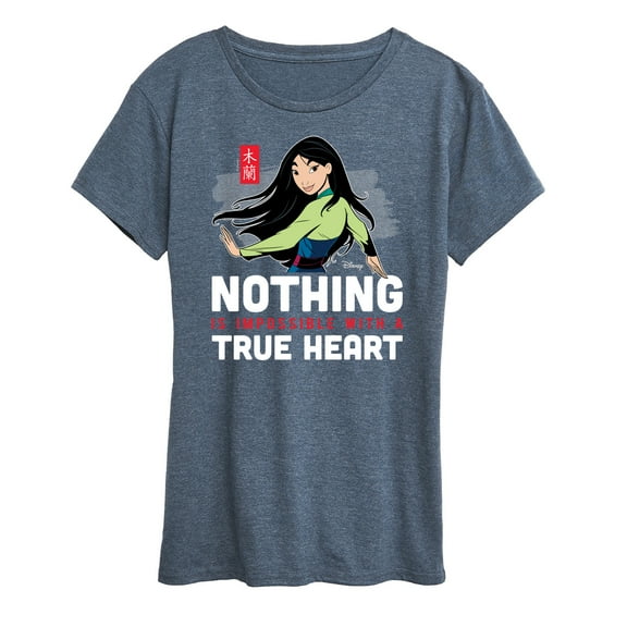 Disney Mulan - Nothing Is Impossible With A True Heart - Women's Short Sleeve Graphic T-Shirt