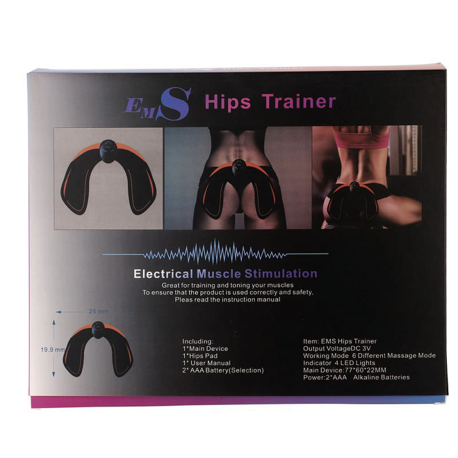 EMS Stimulator Hips Trainer, Hip Trainer Buttocks Lifting Muscle Stimulator Gear Home Office Workout Equipment Machine for Women Men(Pink