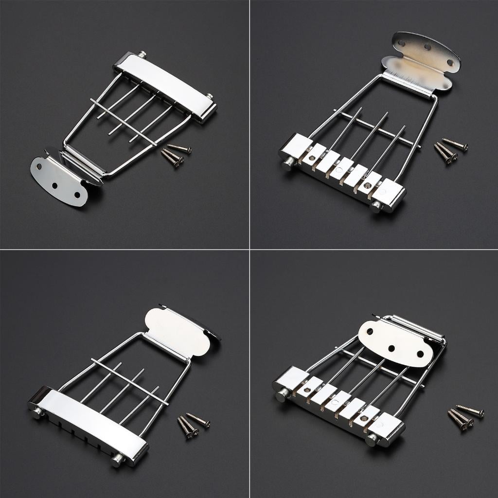 Yihuala 6 String Electric Guitar Bridge Tailpiece Replacement Metal Guitar Trapeze Tailpiece Bridge Guitar Parts