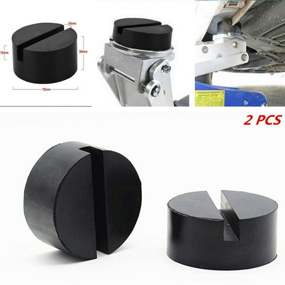 Car black rubber slotted f for Ram e track floor jack disk pad adapter pinch welding side-