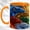 Orange, variant on Fire Ice Dragon Coffee Mug, Fantasy Dragon Mug, Ceramic 11 oz