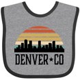 thumbnail image 3 of Inktastic Denver Colorado Skyline Vintage Boys or Girls Baby Bib, 3 of 4