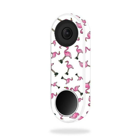 MightySkins NEHEL-Cool Flamingo Skin for Nest Hello Video Doorbell - Cool Flamingo