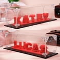thumbnail image 3 of Placa de nombre doble personalizada impresa en 3D, adorno de decoración para el hogar con nombre personalizado impreso, regalos de cumpleaños de Navidad y aniversario de boda para hombres, mujeres y p, 3 of 6