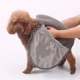 thumbnail image 2 of Microfiber Dog Bath Towel – Super Absorbent Dog Towels for Drying Dogs Large & Small, Quick Dry Pet Towel with Hand Pockets, Soft & Durable Puppy Towel, Machine Washable – Grey（35x80cm）, 2 of 5