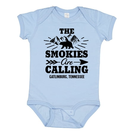 

Inktastic The Smokies Are Calling Tennessee Vacation Boys or Girls Baby Bodysuit