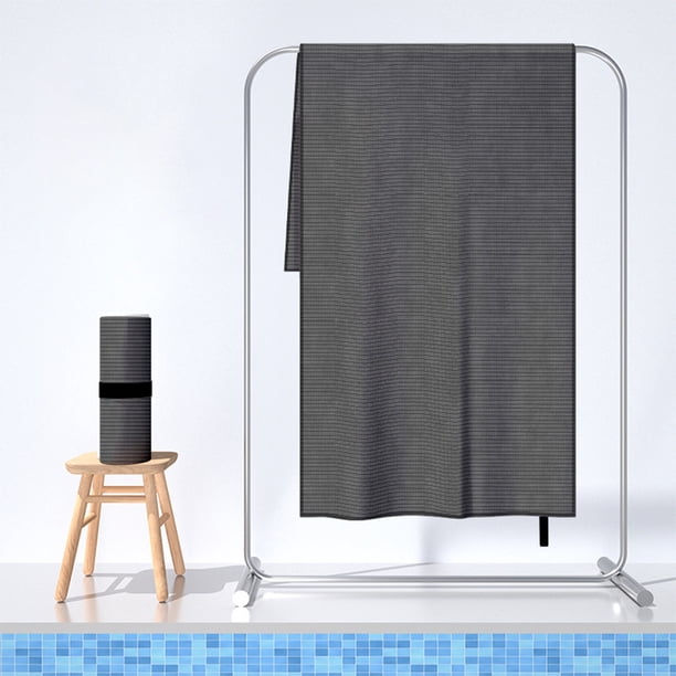 Toalla deportiva de secado rápido de doble cara | Toalla ligera y portátil de terciopelo para fitness | Absorbe el sudor, resistente a la arena, ideal para playa, gimnasio, yoga, con bolsa de