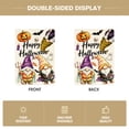 thumbnail image 3 of Sm:)e Gnome Ghost Pumpkin Bat Happy Halloween Garden Flag 12 x 18 Inch, Double-Sided Printing, Outdoor Welcome Decor for Yards, 3 of 8