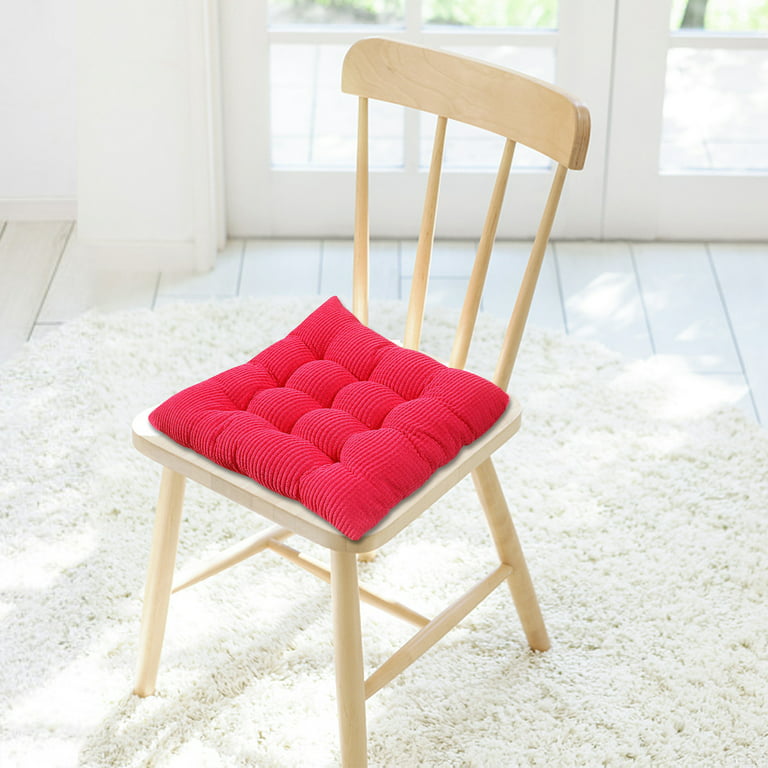 Realhomelove Solid Chair Pad Super Soft Thick Washable Square Seat