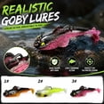 thumbnail image 2 of T-Tail Soft Fishing Lure, TPE Material Weedless Design 13g Long Casting Goby Mudskipper Imitation to Catch Bass Outdoors Freshwater Saltwater Tackle Gear Tool., 2 of 6