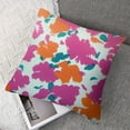 thumbnail image 7 of Acheng Colorful Color Bold Girly Hot Pink Fuchsia Orange  Vibrant Pillow Cover  Indoor Throw Pillow Case Cushion 18x18in, 7 of 7