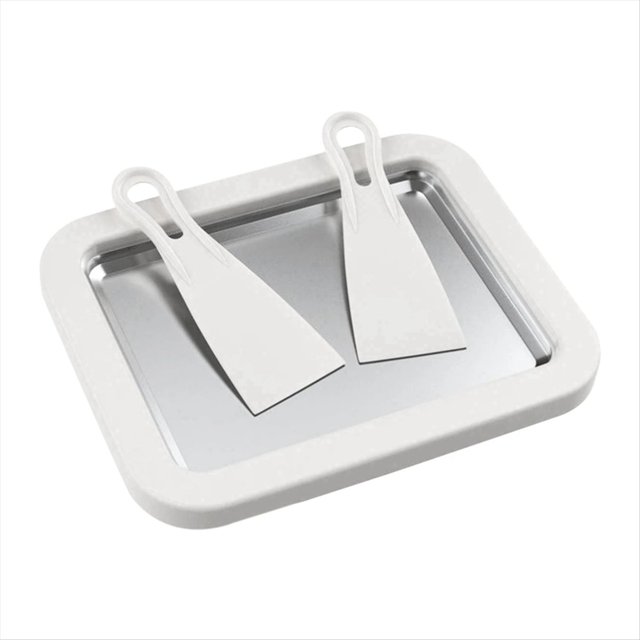 Sartén Para Hacer Helados Con 2 Raspadores, Para Hacer Helados De Yogur DIY, Multifuncional Para Comida Fría Y Dulce Frita