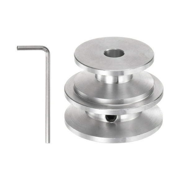 Unique Bargains V-Type Pulley 8mm Bore 40mm Outer Dia Single Groove Aluminum Alloy for O type Z type triangle belt with Installation