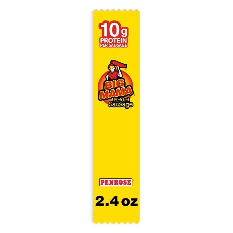 3 pack) Penrose Big Mama Pickled Sausage, 10g Protein per Sausage
