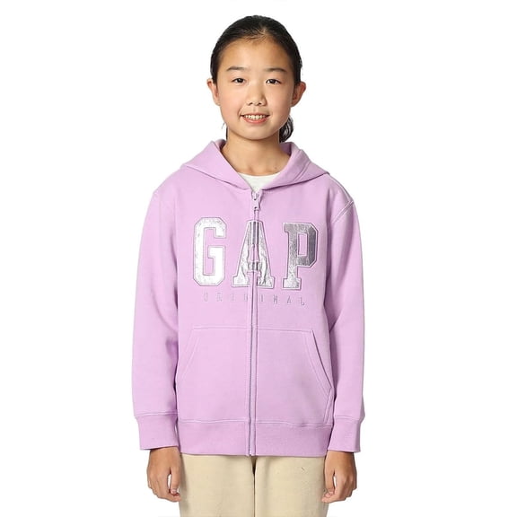Sudadera con Capucha para Niñas GAP Logo con Cierre Completo Rosa Floral XL