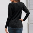 thumbnail image 2 of EDFBUYKRS Tops for Women Fall V Neck Long Sleeves Shirts Plus Size Ruffle Sleeve Tunic Soild Color Blouses for Lady Size L, 2 of 6