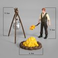 thumbnail image 2 of IDEANATEGRATE 1Set Camping Bonfire Model Wild Bonfire Model Simulation Dolls Multi Color 9.2X4.2X2CM PVC Material, 2 of 8