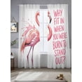 thumbnail image 2 of Pink Flamingo Sheer Curtains 108 Inch Length 2 Panels Set for Living Room/Bedroom, Summer Animal Gradient Watercolor Semi Curtain Sheers Drapes Rod Pocket Curtains Window Treatment Set 52''x108''x2, 2 of 7