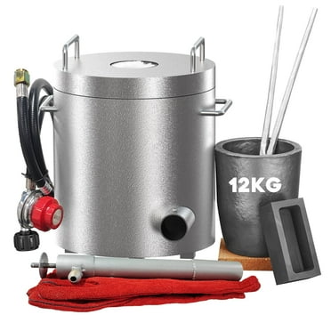 Riedhoff 12KG Propane Melting Furnace Kit,Full Stainless Steel Foundry Kiln for Metal Scrap Recycle