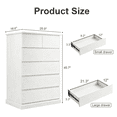 thumbnail image 5 of PUKNLY Tall 6-Drawer Dresser for Bedroom – Modern Chest of Drawers with Concealed Handles & Anti-Tip Kit, Vertical Wood Storage Cabinet for Living Room, Entryway or Hallway,White, 5 of 10