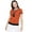 DustyOrange/Black, variant on YEMAK Women's Short Sleeve Crewneck Cat Print Casual T-Shirt Sweater MK32004CAT-OLIVE/BLACK-L
