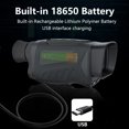 thumbnail image 2 of Night Vision Monocular for Adults, 2.5K & 48MP Digital Infrared Monocular with 8X Digital Zoom & 2 in Screen, Night Vision Device for Camping, Surveillance & Animal Observation, 2 of 10