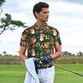 thumbnail image 6 of Balery Forest Squirrel Printed Men’s Short Sleeve Polo Shirt, Midweight Men's Shirt,Golf Polo shirts -X-Large, 6 of 9