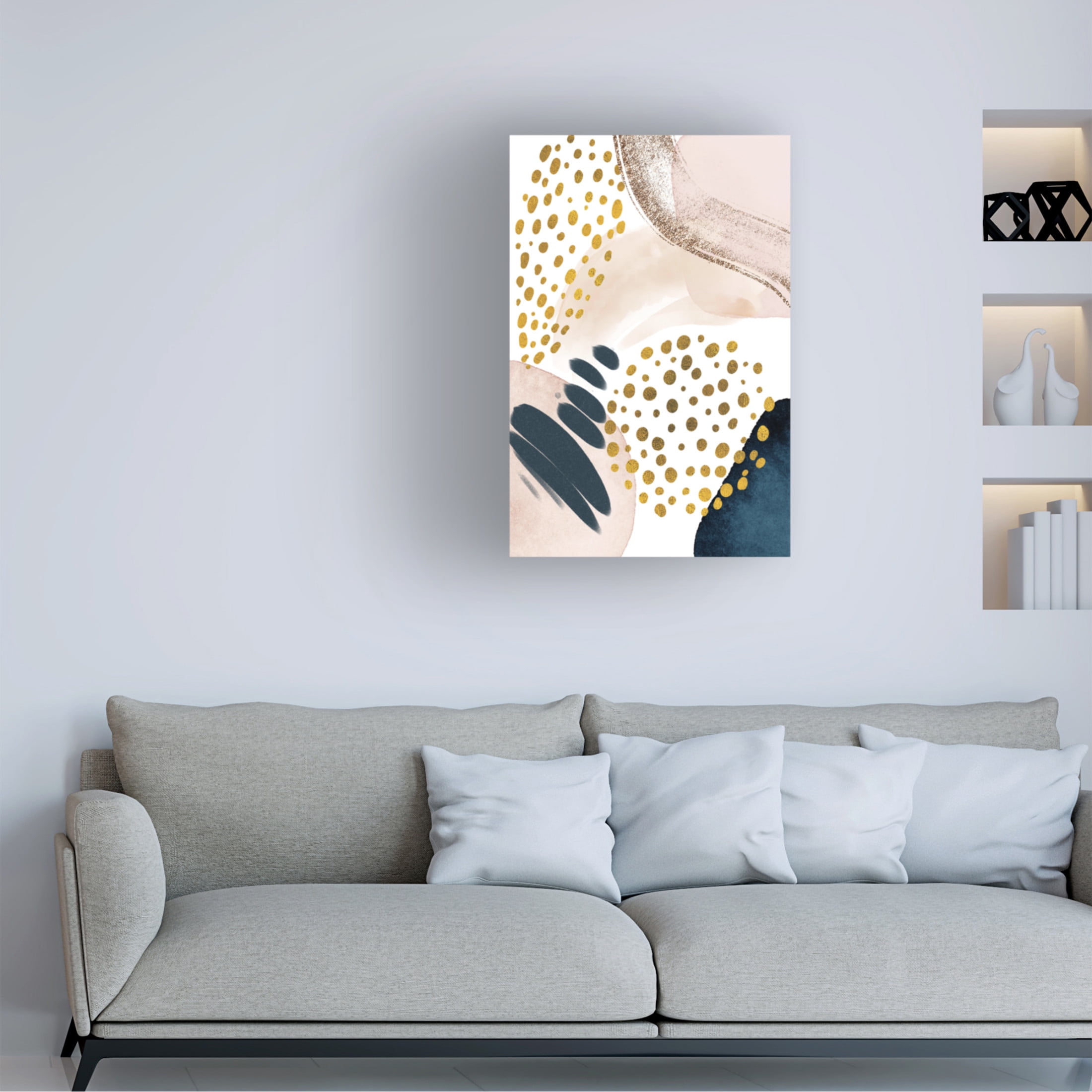 Trademark Fine Art Sally Ann Moss Smooth Abstract 1 Canvas Wall Art